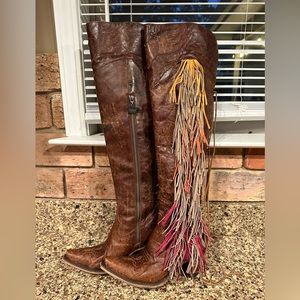 Junk Gypsy Tall fringe cowboy boots Sz 6